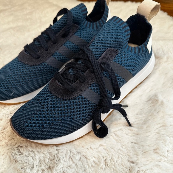 Adidas Navy and Black Knit Sneakers - Picture 2 of 5